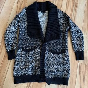 EUC Cynthia Rowley cardigan with fun Aztec design